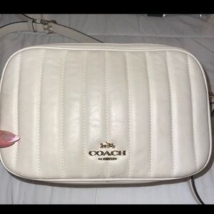 ❌SOLD ❌Coach Quilted Camera Bag Crossbody – Chalk Ivory Gold Hardware